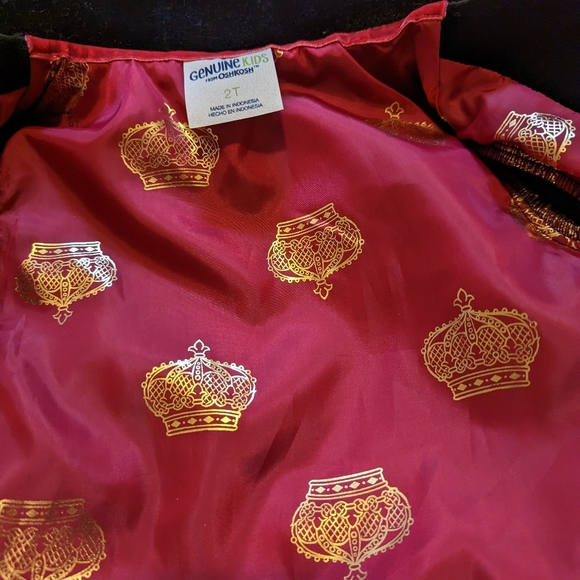 Oshkosh B'gosh black velvet jacket size 2T - Picture 6 of 7